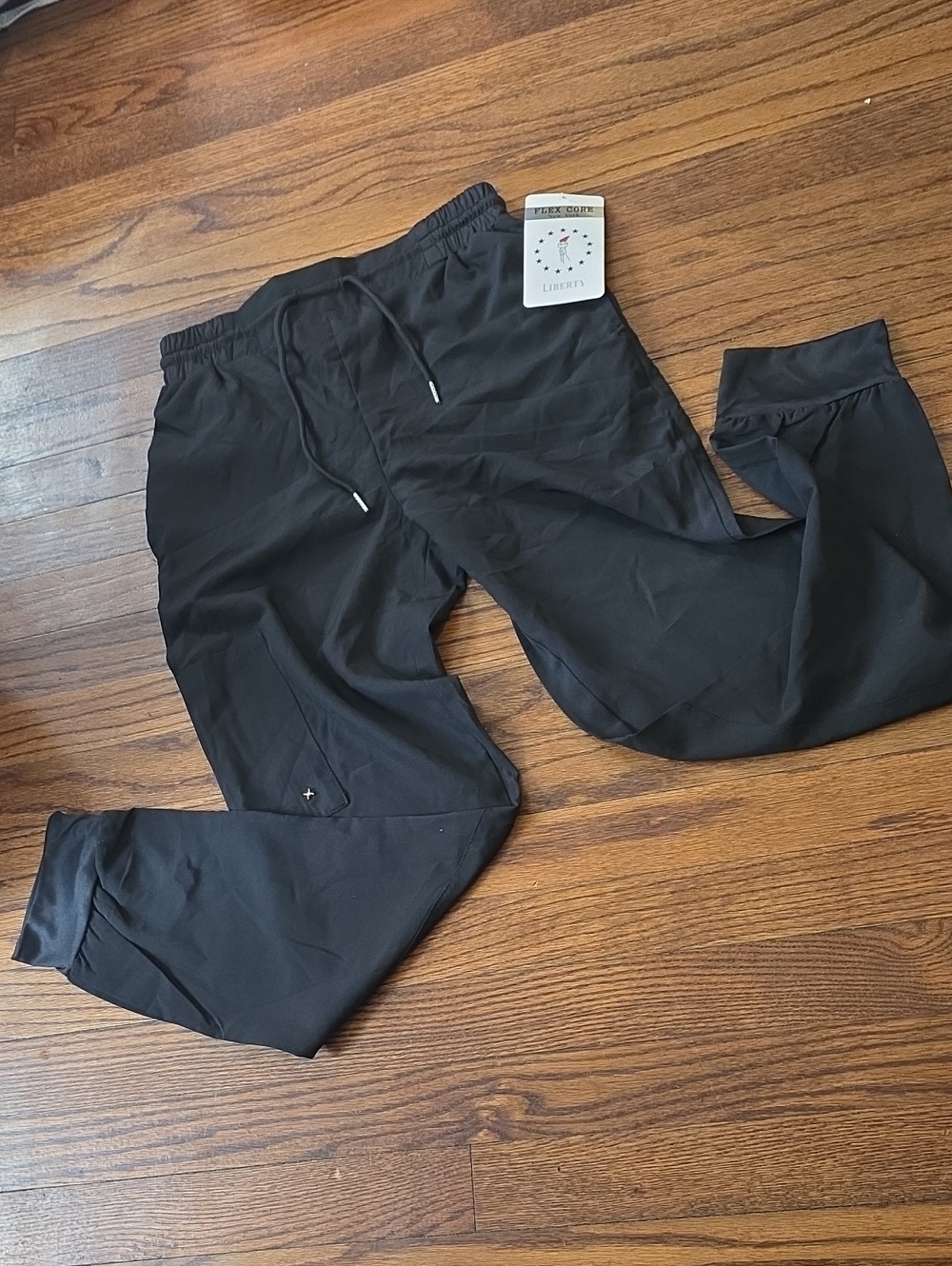 liberty Black Womens Athletic Jogger Pants